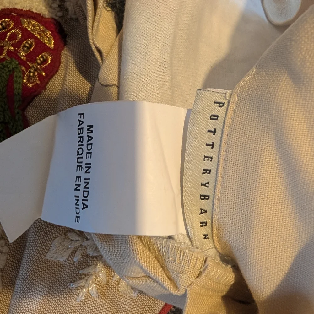 Pottery Barn Red and Cream Nutcracker Holiday Pillow Cover